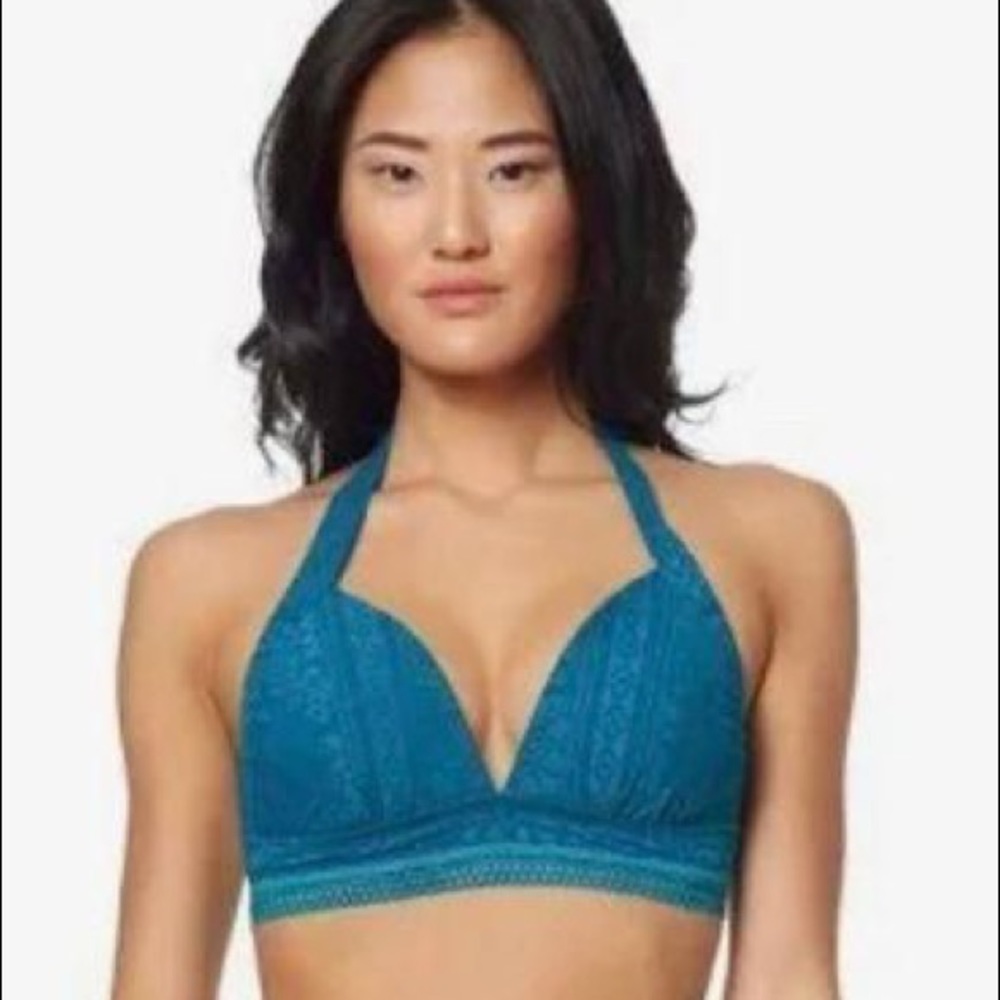 Jessica Simpson turquoise halter bikini top